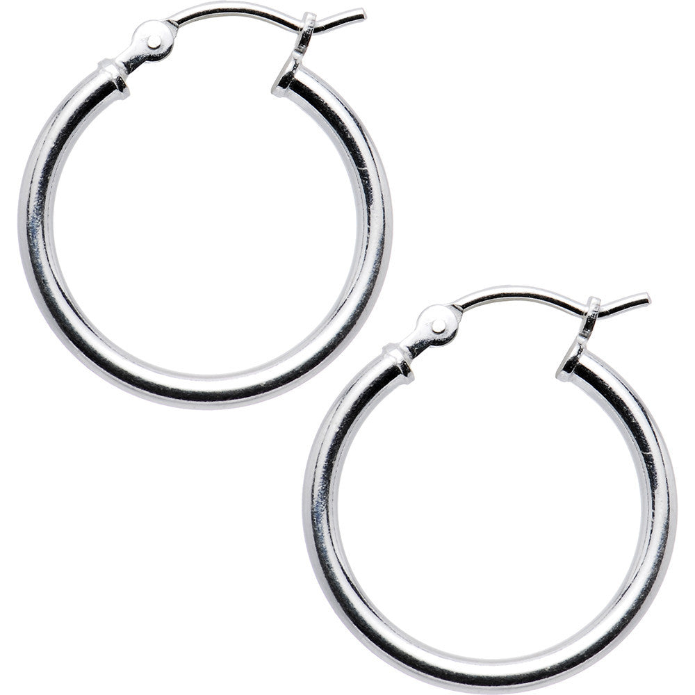 BodyCandy 925 Sterling Silver 1/2 Inch Hoop Earrings — main product shot