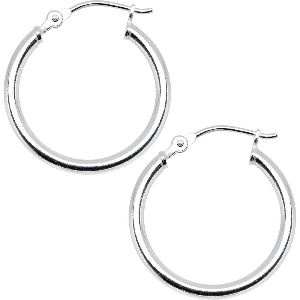 BodyCandy 925 Sterling Silver 3/4 Inch Hoop Earrings — main product shot