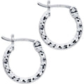 BodyCandy 925 Sterling Silver 1/2 Inch Diamond Cut Hoop Earrings — main product shot