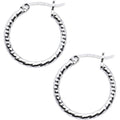 BodyCandy 925 Sterling Silver Diamond Cut 18mm Hoop Earrings — main product shot