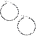 BodyCandy 925 Sterling Silver 1 Inch Diamond Cut Hoop Earrings — main product shot
