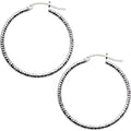 BodyCandy 925 Sterling Silver 1 1/4 Inch Diamond Cut Hoop Earrings — main product shot