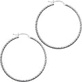 BodyCandy 925 Sterling Silver 1 3/4 Inch Diamond Cut Hoop Earrings — main product shot