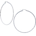 BodyCandy 925 Sterling Silver 2 1/2 Inch Diamond Cut Hoop Earrings — main product shot
