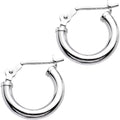 BodyCandy 14K White Gold 2mm 1/2 Inch Hoop Earrings — main product shot