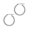 BodyCandy 14K White Gold 2mm 3/4 Inch Hoop Earrings — main product shot