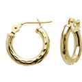 BodyCandy Solid 14K Yellow Gold 1/2 Inch Twist Pattern Hoop Earrings — main product shot