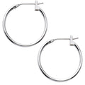 BodyCandy 14K White Gold 1.5mm 11/16 Inch Hoop Earrings — main product shot