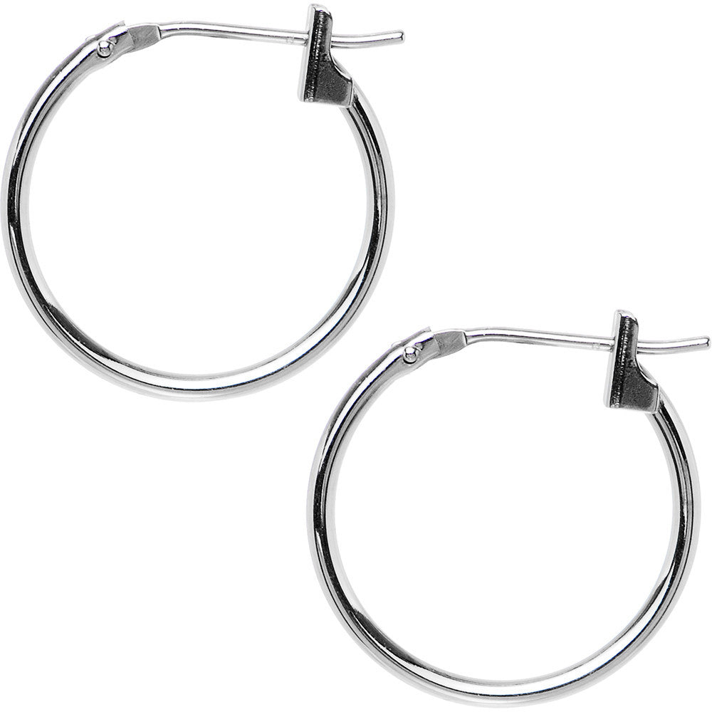 BodyCandy 14K White Gold 1.5mm 5/8 Inch Hoop Earrings — main product shot