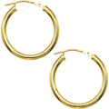 BodyCandy 14K Yellow Gold 2mm 3/4 Inch Hoop Earrings — main product shot