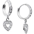 BodyCandy 14k White Gold CZ Sweetheart Huggy Earrings — main product shot