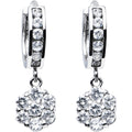 BodyCandy Sterling Silver CZ Flower Huggy Earrings — main product shot