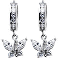 BodyCandy Sterling Silver CZ Butterfly Huggy Earrings — main product shot