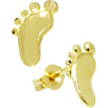 BodyCandy 14k Yellow Gold Pretty Feet Stud Earrings — main product shot