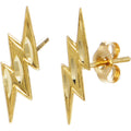 BodyCandy 14k Yellow Gold Lightning Bolt Stud Earrings — main product shot