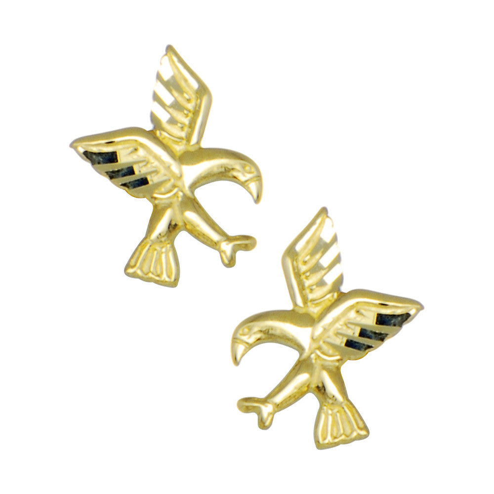 BodyCandy 14k Yellow Gold Flying Birds Stud Earrings — main product shot