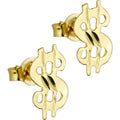 BodyCandy 14k Yellow Gold Dollar Symbol Stud Earrings — main product shot