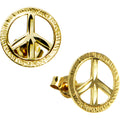 BodyCandy 14k Yellow Gold Peace Sign Stud Earrings — main product shot