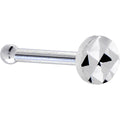 BodyCandy Solid 14K White Gold Textured Flat Disc Nose Bone — main product shot