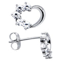 BodyCandy 14k White Gold CZ Hollow Heart Stud Earrings — main product shot