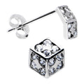 BodyCandy 14k White Gold CZ 6mm Dice Stud Earrings — main product shot