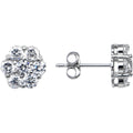 BodyCandy 14k White Gold 8mm CZ Flower Stud Earrings — main product shot