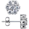 BodyCandy 14k White Gold 9mm CZ Flower Stud Earrings — main product shot