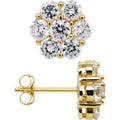 BodyCandy 14k Yellow Gold 7mm CZ Flower Stud Earrings — main product shot