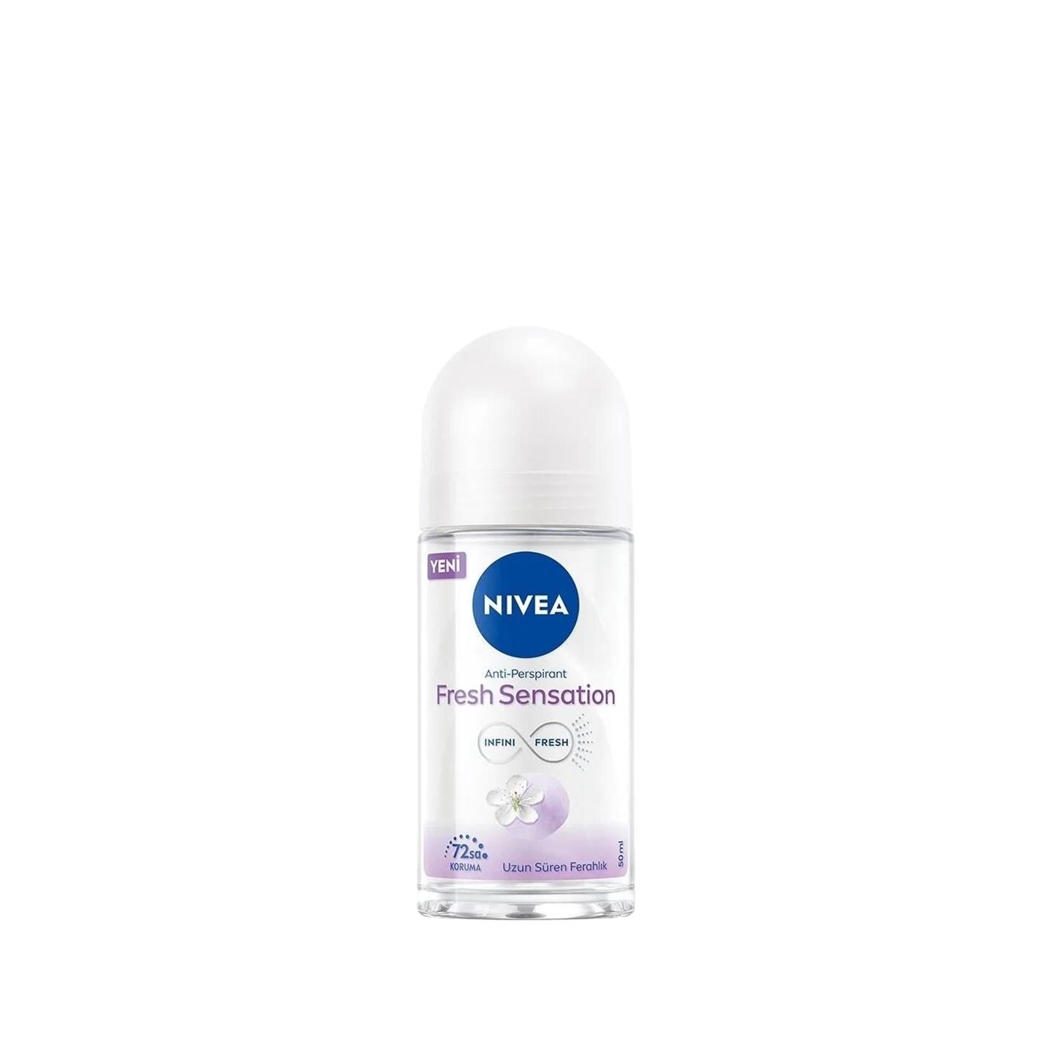 Nivea Fresh Sensation Roll-On Deodorant for Women, 50 ml - Long Lasting Freshness & Odor Protection