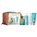Moroccanoil Mini Hair Hydration Kit: Argan Oil Shampoo, Conditioner, & Hand Cream - Sulfate & Paraben Free - Travel Size for Dry, Frizzy Hair