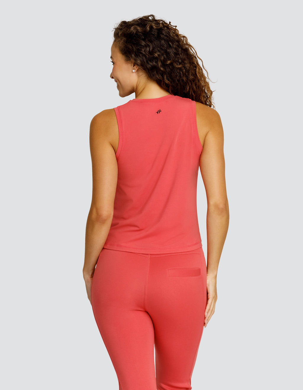 MACHLI CREW NECK SWING TANK TOP - CHERRY ROSE