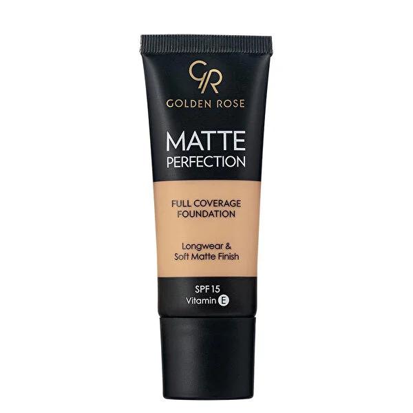 Golden Rose Matte Perfection Foundation - Long-Lasting, Natural Finish, SPF 15 - 1.18 fl oz