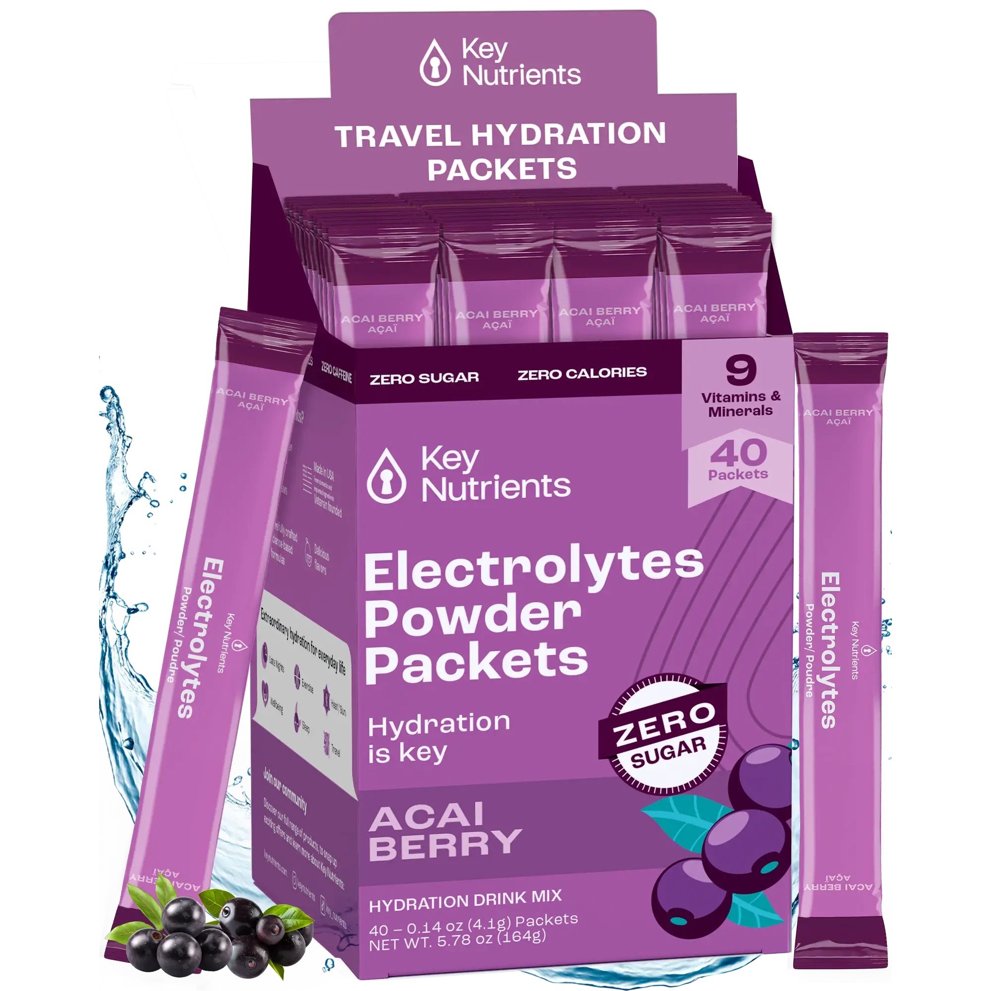 Key Nutrients Electrolyte Recovery Plus Powder (Sugar-Free) — product on model