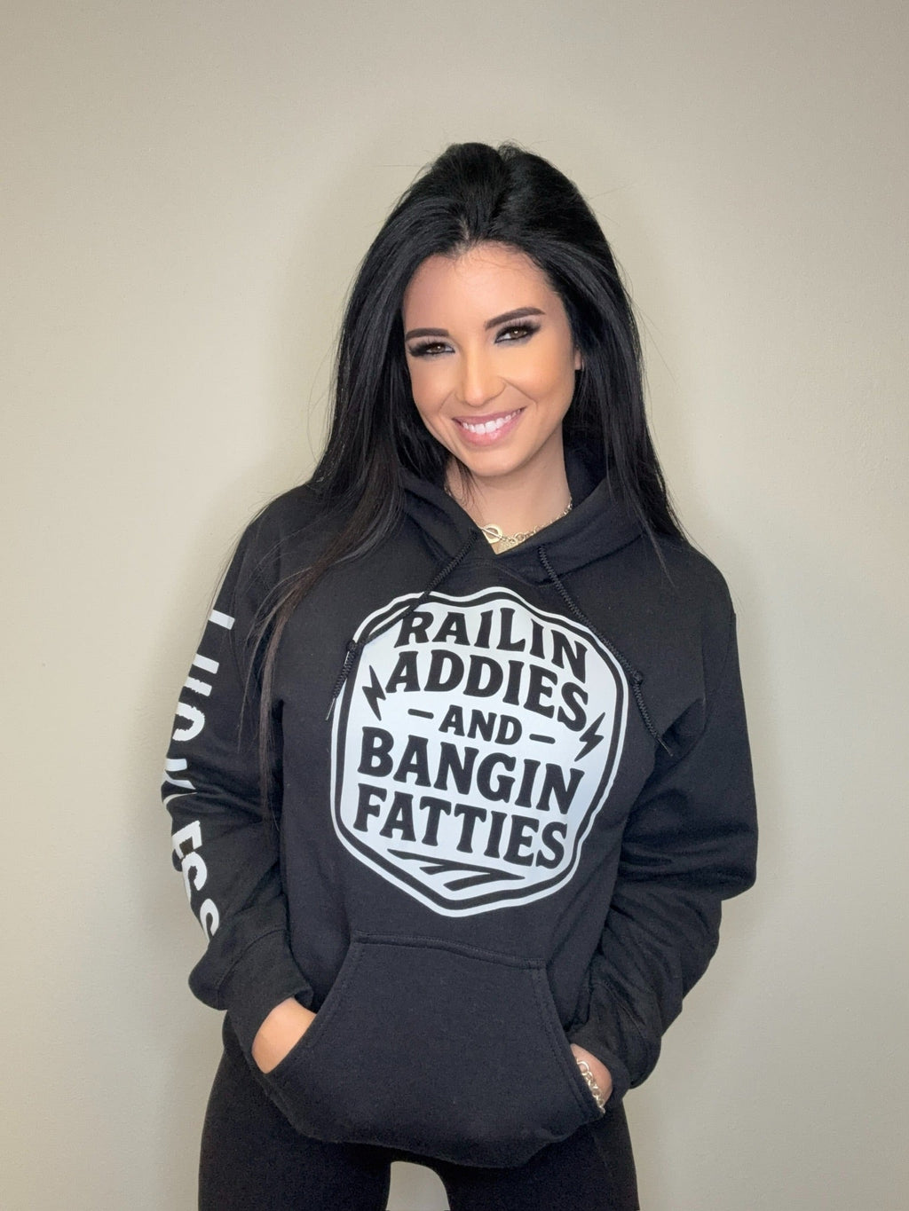 Luckless Outfitters Addies and Fatties Original Hoodie — side view