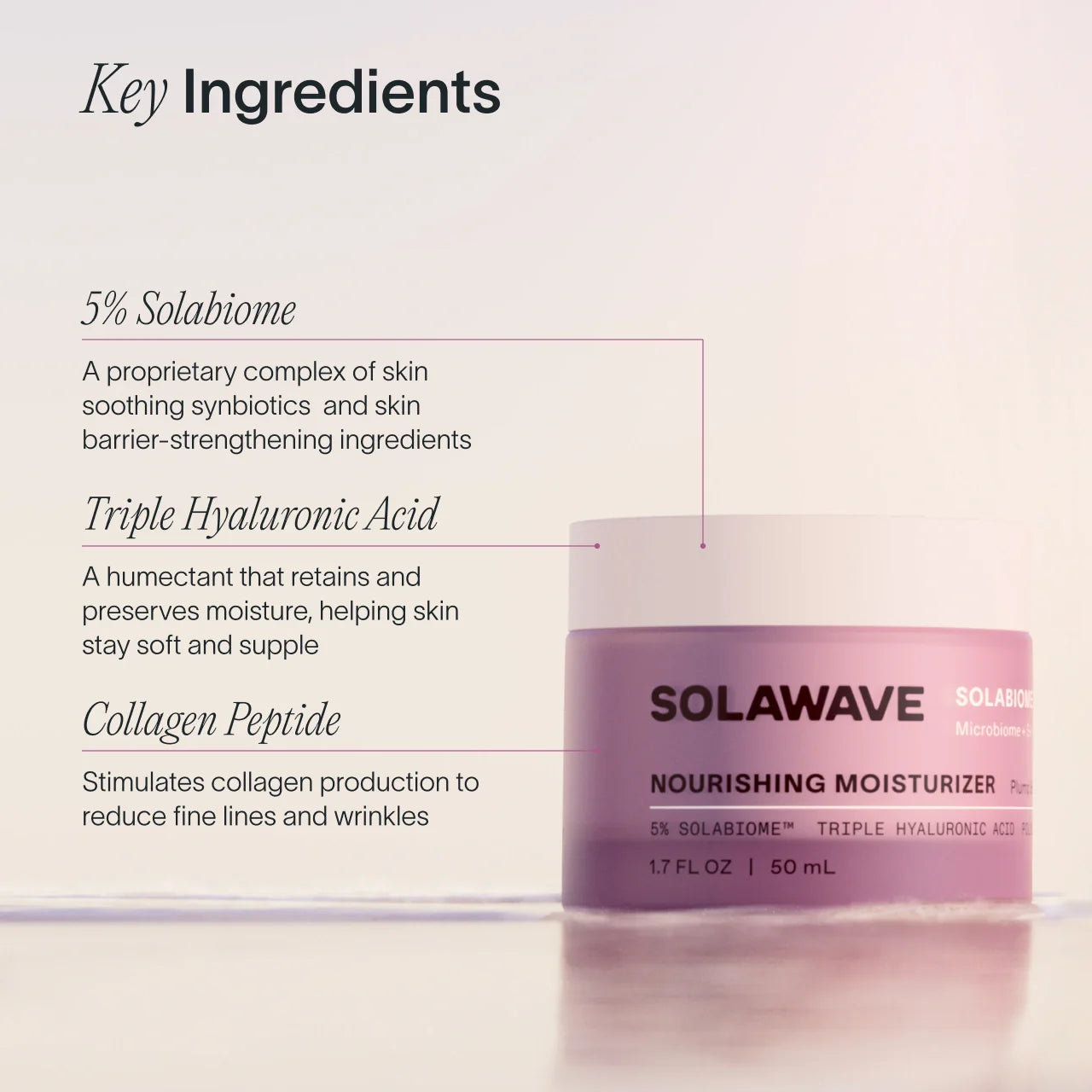 Solawave Pre- & Probiotic Nourishing Moisturizer — detail close-up