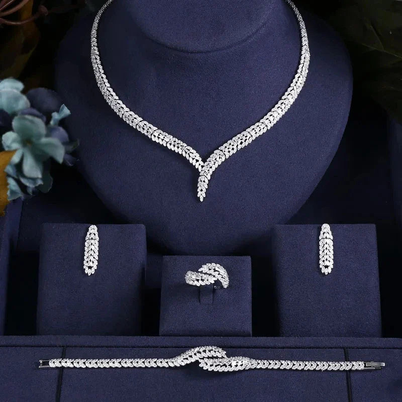Envy NYC Envy NYC Breathtaking CZ Bridal Jewelry Set — detail shot 9