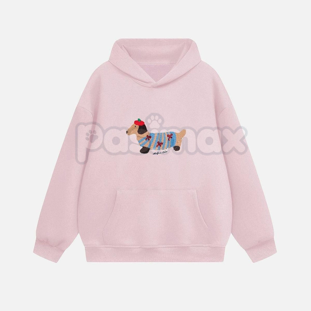 Pasimax Aelfric Eden Cartoon Dog Embroidered Unisex Hoodie – Premium Heavy Blend Streetwear, Cute Graphic Aesthetic Pullover 