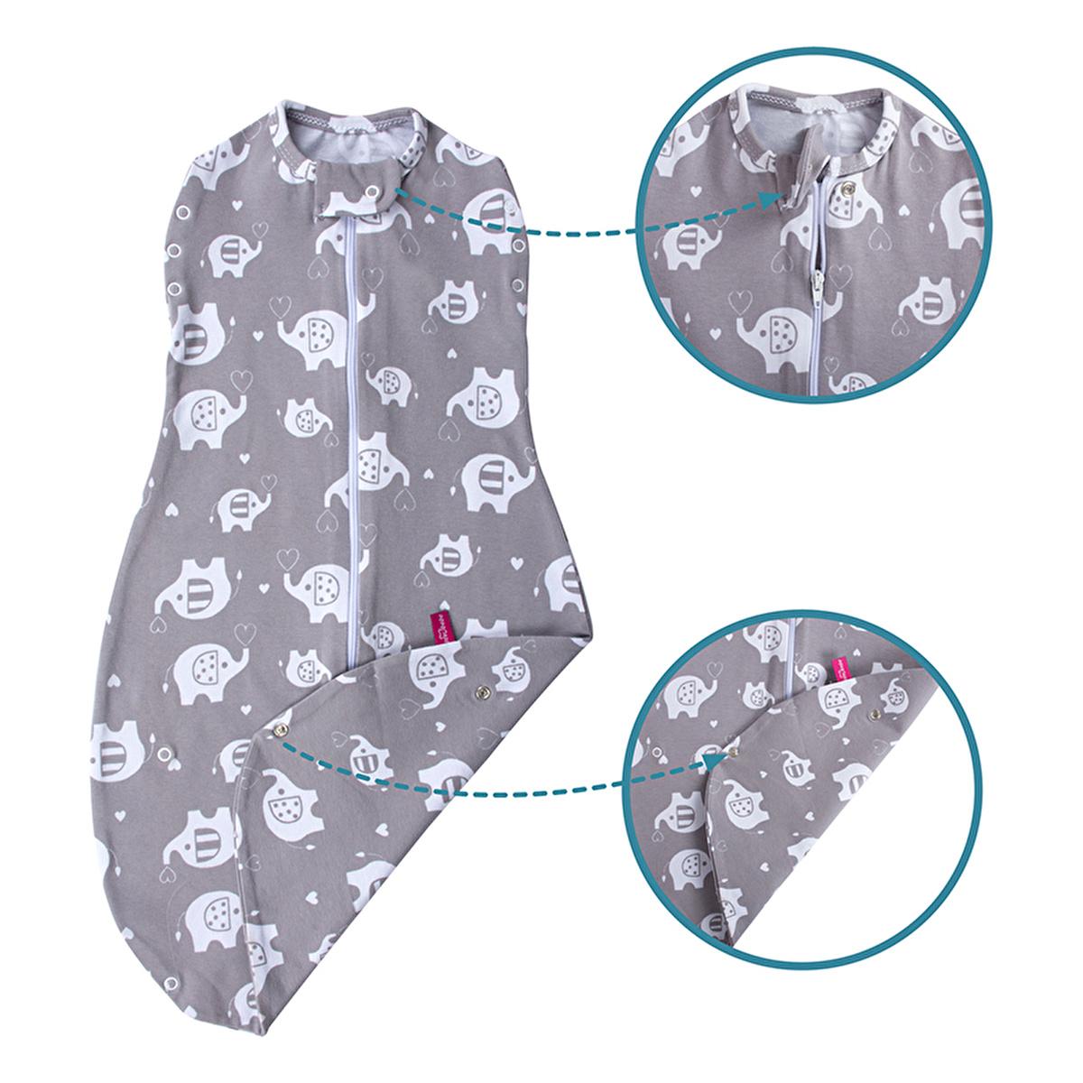 Sevi Bebe Baby Swaddle Sleep Sack for Newborns - Ergonomic Design, Safe Sleep Solution