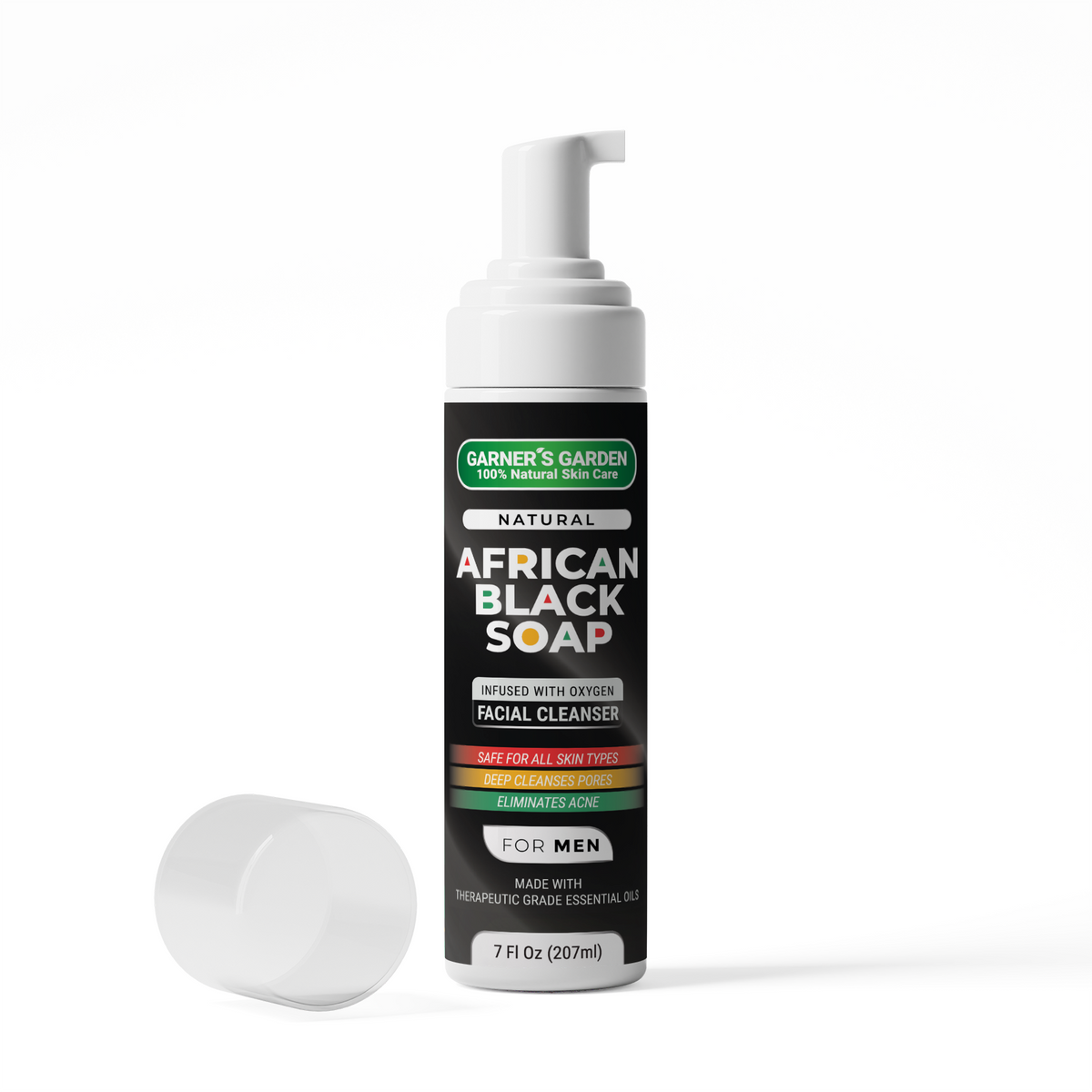 African Black Soap Facial Cleanser | Men's | H2O2 by Garner's Garden