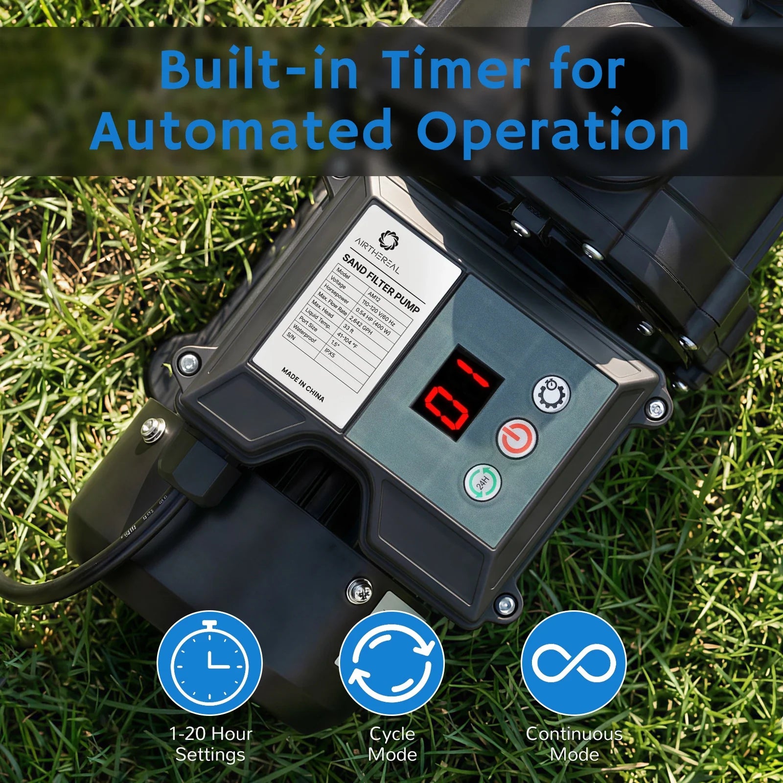 AquaMind Sand Filter Pump – Airthereal, view 8