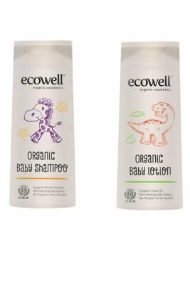 Ecowell Organic Baby Skincare 2-Piece Set: Gentle Shampoo & Lotion for Sensitive Skin - Natural & Paraben-Free