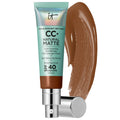 IT Cosmetics CC+ Cream Natural Matte Foundation with SPF 40 - Full Coverage, Non-Comedogenic, Vegan Matte Foundation for Oily Skin