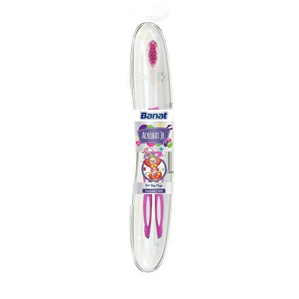 Banat Children's Oral Care Set - Soft Bristle Toothbrush, Fluoride-Free Toothpaste for Kids 5+
