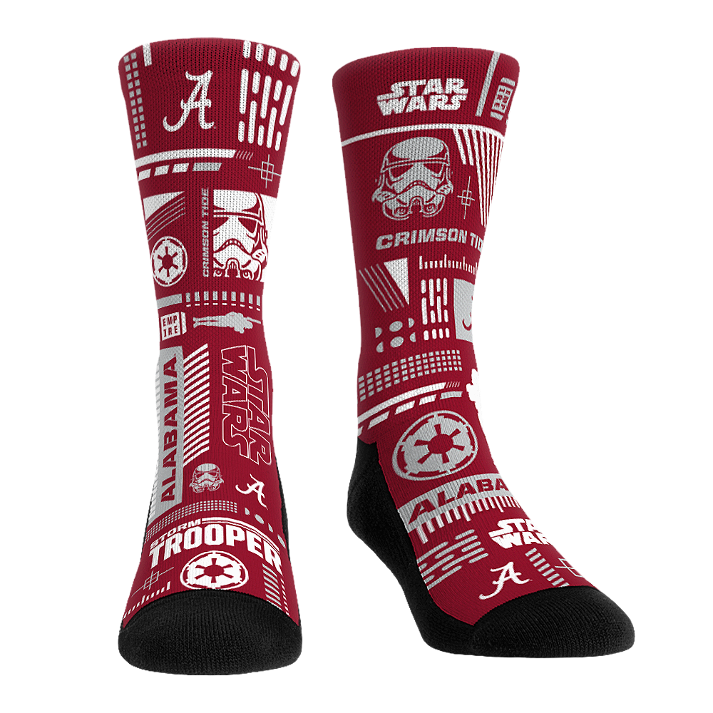 Rock 'Em Socks Alabama Crimson Tide - Star Wars  - Stormtrooper Pattern — main product shot