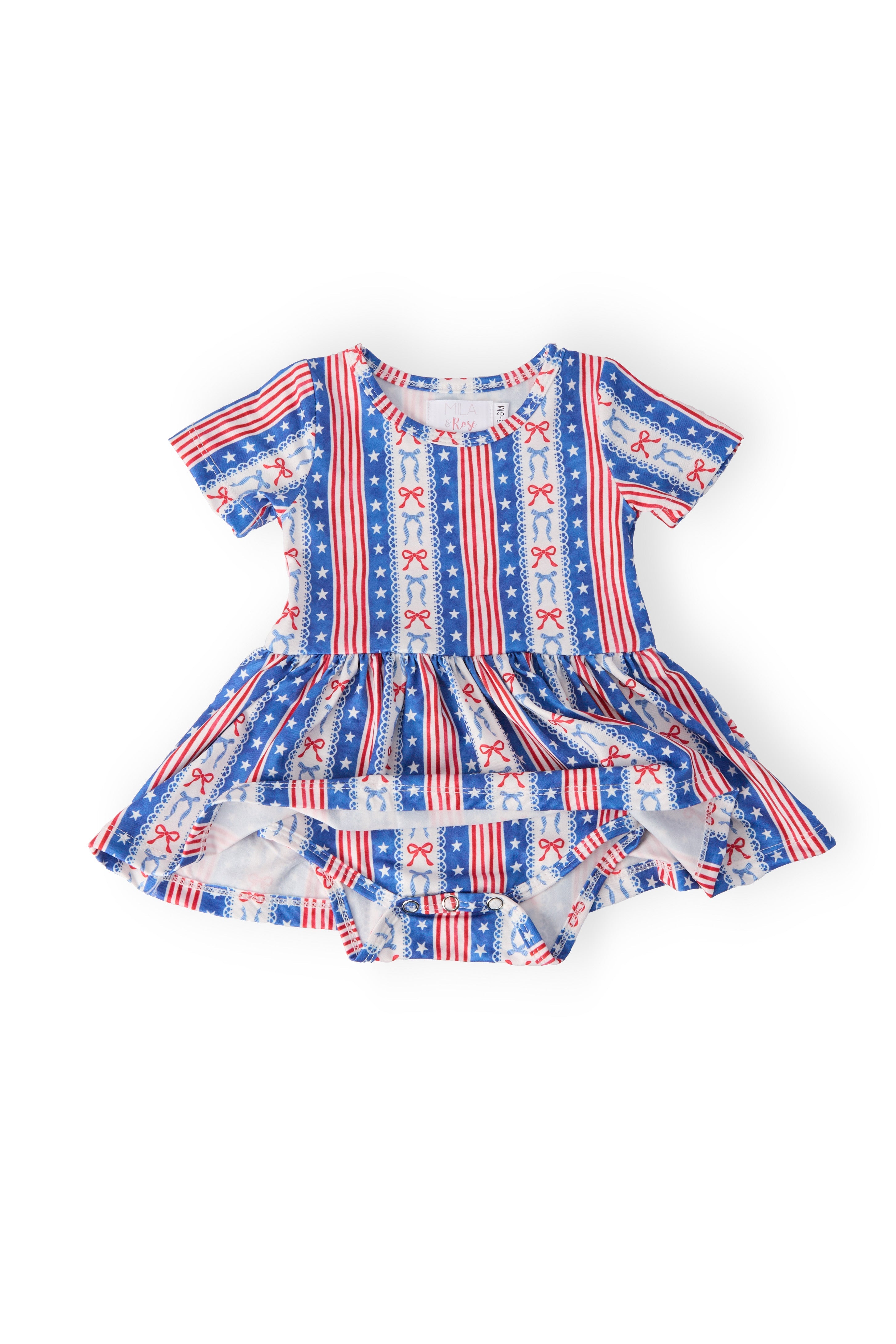 Mila & Rose ® All-American Girl S/S Twirl Bodysuit — detail close-up