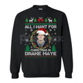 Pasimax All I Want For Christmas Is D Maye Sweatshirt | Drake Maye Football Fan Crewneck | UNC QB Draft Prospect Jumper | Spo