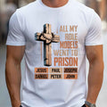 All My Role Models Went To Prison Bible Characters Cross Graphic T-Shirt – Funny Faithful Christian Satire Tee, Sarcastic Scripture Redemption Unisex Faith Shirt