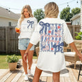 "American Honey" Coquette 4th Of July T-Shirt – Girly Vintage USA Graphic Tee, Premium 100% Cotton Independence Day Top, Soft Lived-In Heavyweight Retro Merica Shirt, Made in USA