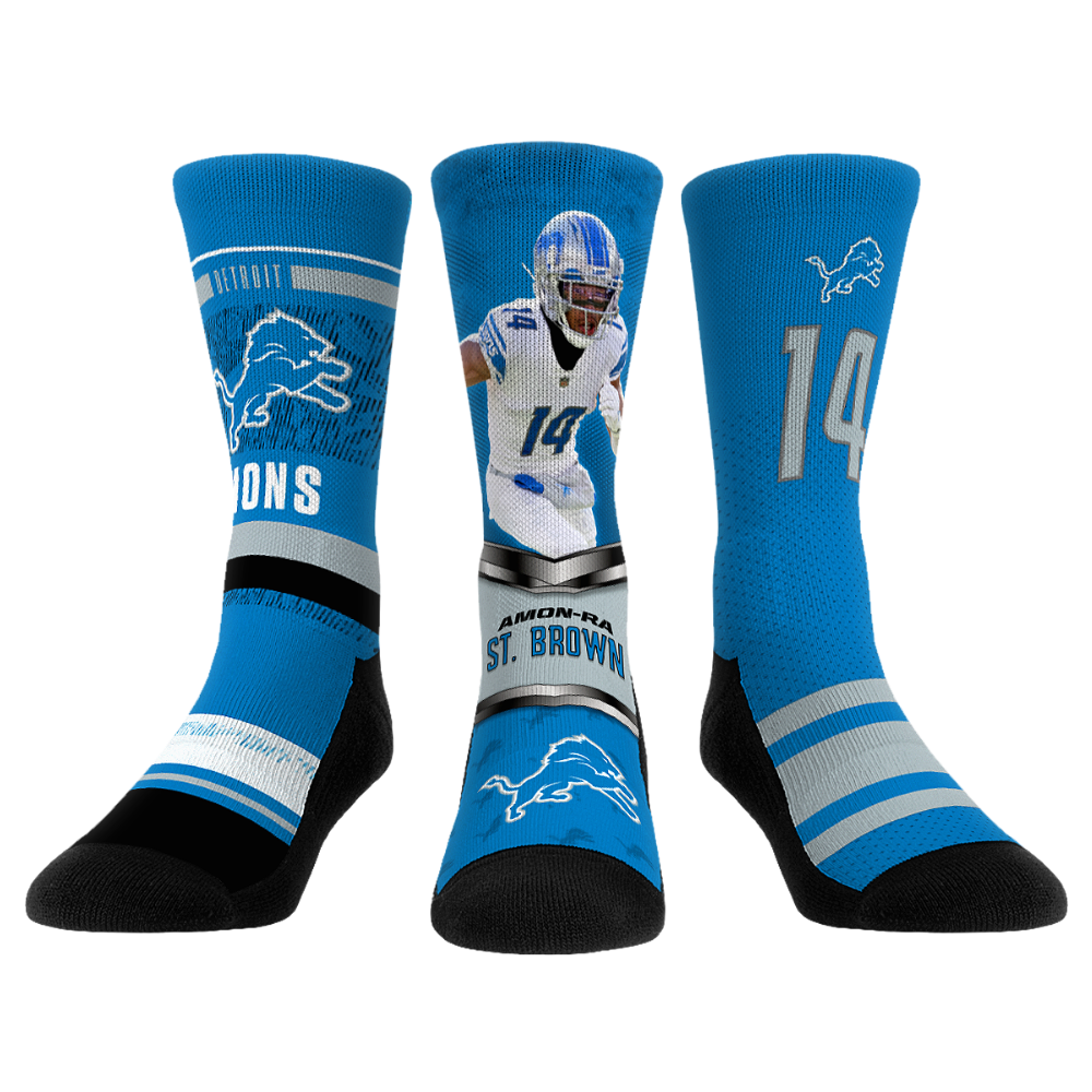 Rock 'Em Socks Rock 'Em Socks Amon-Ra St. Brown - Detroit Lions  - Pro 3-Pack — main product shot