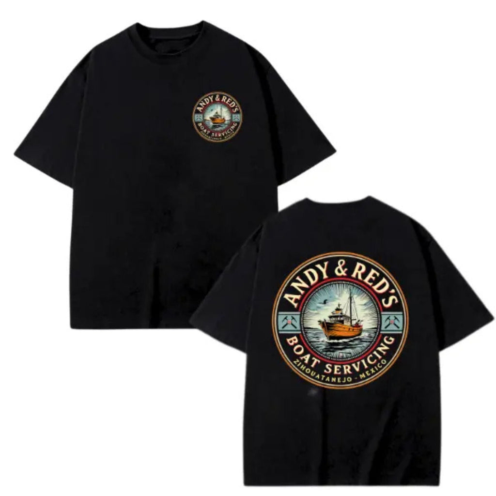 Pasimax "Andy & Red's Boat Servicing" T-Shirt - Shawshank Redemption Inspired Tee, Movie Fan Apparel — main product shot